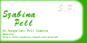 szabina pell business card